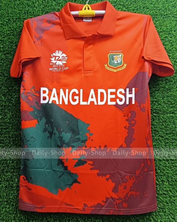 Red Bangladesh Away Jersey T20 World Cup 2022