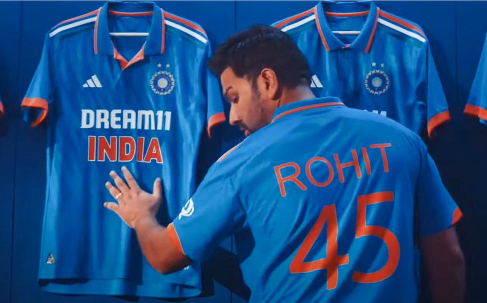 New India World Cup Kit 2023 with tricolour