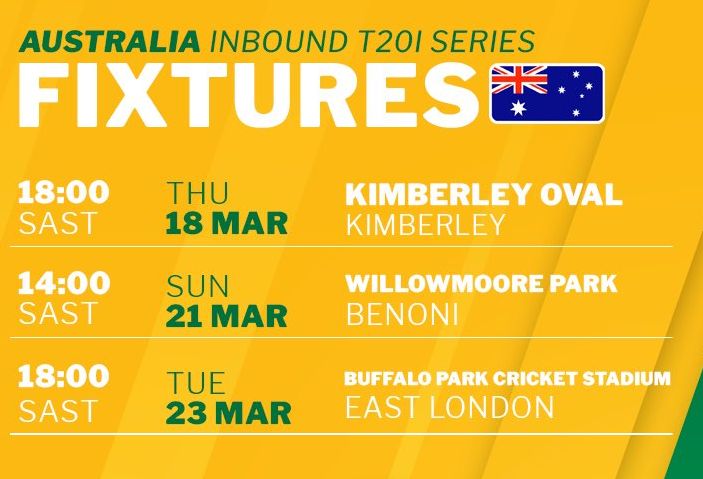 Australia Women Tour of South Africa March 2027