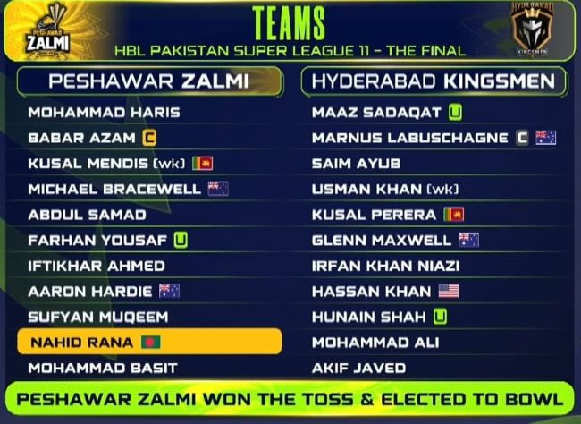 psl final 2026 lineups